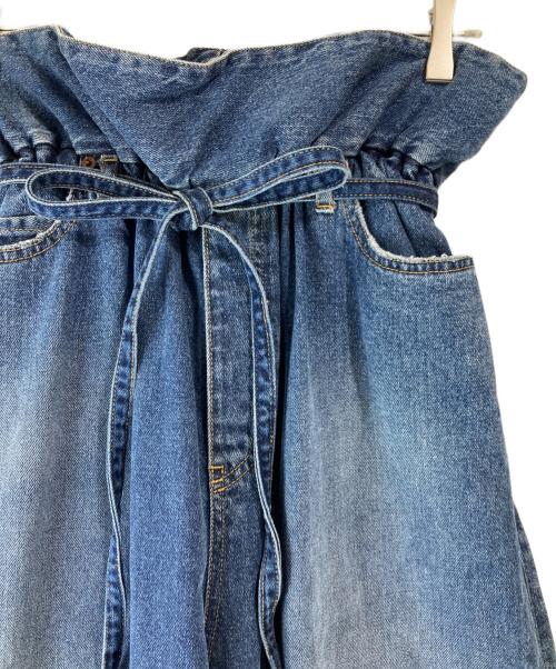 Whim Gazette（ウィムガゼット）Whim Gazette (ウィムガゼット) フリルデニムパンツ インディゴ サイズ:36の古着・服飾アイテム