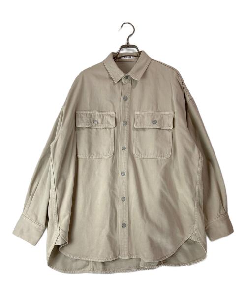 Whim Gazette（ウィムガゼット）Whim Gazette (ウィムガゼット) 25ss ドロップデニムシャツ ベージュ サイズ:Freeの古着・服飾アイテム