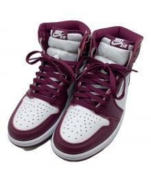 NIKE（ナイキ）の古着「ハイカットスニーカー」｜ホワイト×ボルドー
