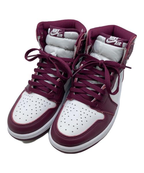 NIKE（ナイキ）NIKE (ナイキ) ハイカットスニーカー ホワイト×ボルドー サイズ: 27.5cm 未使用品の古着・服飾アイテム