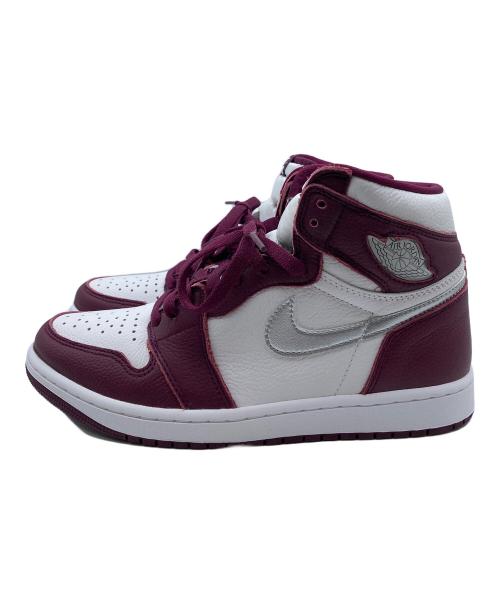NIKE（ナイキ）NIKE (ナイキ) ハイカットスニーカー ホワイト×ボルドー サイズ: 27.5cm 未使用品の古着・服飾アイテム