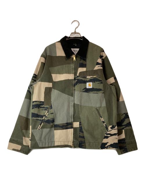 Carhartt WIP（カーハート ワーク イン プログレス）CARHARTT WIP (カーハート ワーク イン プログレス) 迷彩デトロイトジャケット グリーン サイズ:Lの古着・服飾アイテム