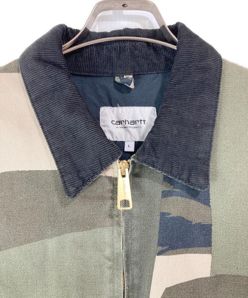 Carhartt WIP（カーハート ワーク イン プログレス）CARHARTT WIP (カーハート ワーク イン プログレス) 迷彩デトロイトジャケット グリーン サイズ:Lの古着・服飾アイテム