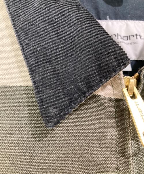 Carhartt WIP（カーハート ワーク イン プログレス）CARHARTT WIP (カーハート ワーク イン プログレス) 迷彩デトロイトジャケット グリーン サイズ:Lの古着・服飾アイテム