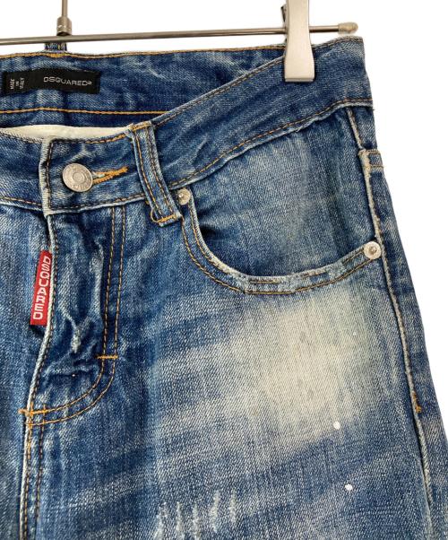 DSQUARED2（ディースクエアード）DSQUARED2 (ディースクエアード) 01ss パッチワークダメージデニムパンツ インディゴ サイズ:28の古着・服飾アイテム