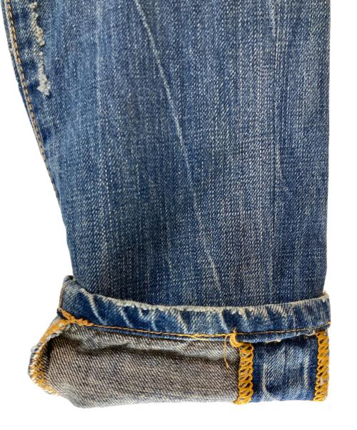 DSQUARED2（ディースクエアード）DSQUARED2 (ディースクエアード) 01ss パッチワークダメージデニムパンツ インディゴ サイズ:28の古着・服飾アイテム