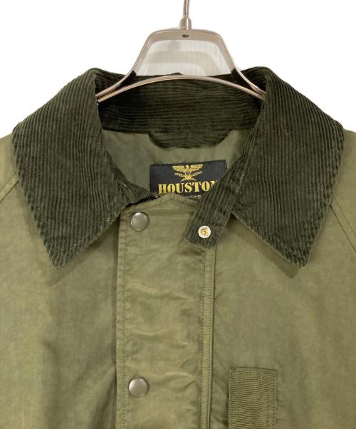 HOUSTON（ヒューストン）HOUSTON (ヒューストン) GARMENT DYE NYLON HUNTING JACKET / ガーメントダイナイロンハンティングジャケット グリーン サイズ:Lの古着・服飾アイテム