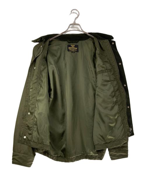 HOUSTON（ヒューストン）HOUSTON (ヒューストン) GARMENT DYE NYLON HUNTING JACKET / ガーメントダイナイロンハンティングジャケット グリーン サイズ:Lの古着・服飾アイテム