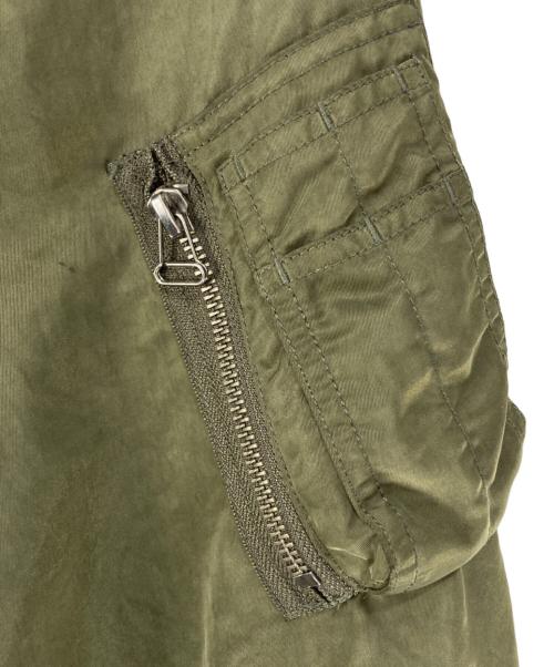 HOUSTON（ヒューストン）HOUSTON (ヒューストン) GARMENT DYE NYLON HUNTING JACKET / ガーメントダイナイロンハンティングジャケット グリーン サイズ:Lの古着・服飾アイテム