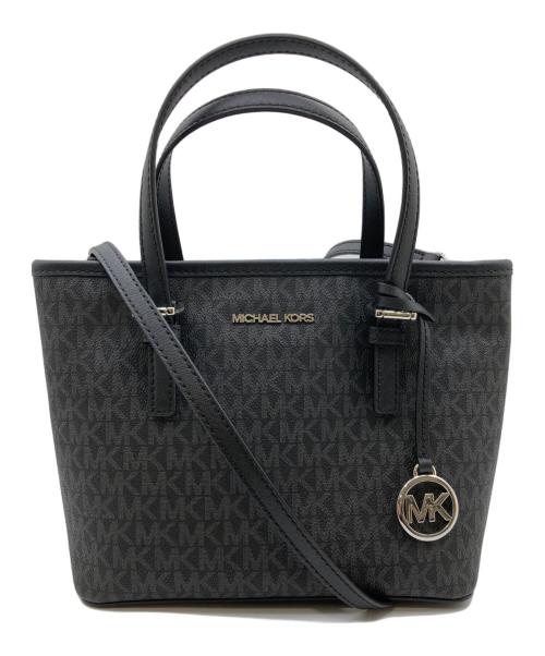 MICHAEL KORS（マイケルコース）MICHAEL KORS (マイケルコース) JET SET TRAVEL 2WAYバッグ ブラックの古着・服飾アイテム