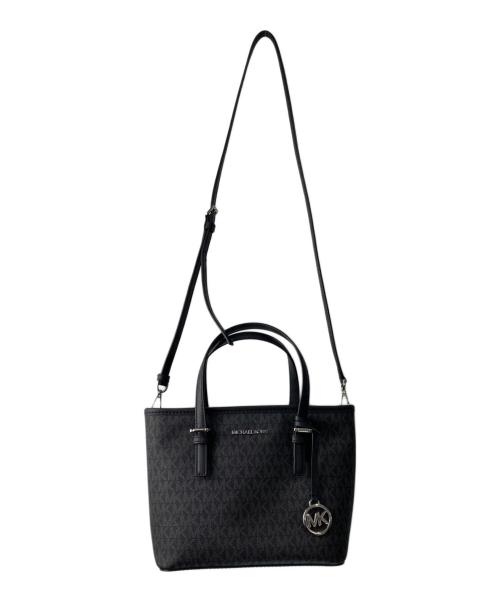 MICHAEL KORS（マイケルコース）MICHAEL KORS (マイケルコース) JET SET TRAVEL 2WAYバッグ ブラックの古着・服飾アイテム