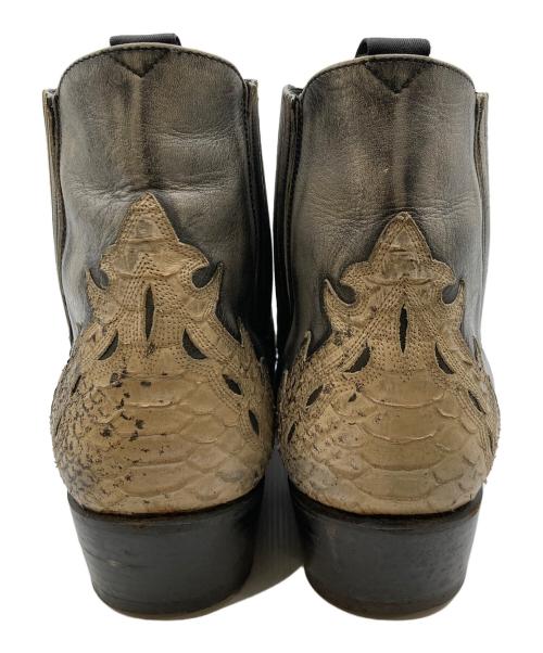 SANCHO BOOTS（サンチョブーツ）SANCHO BOOTS (サンチョブーツ) パイソンウエスタンブーツ グレー×ベージュ サイズ:SIZE 44の古着・服飾アイテム