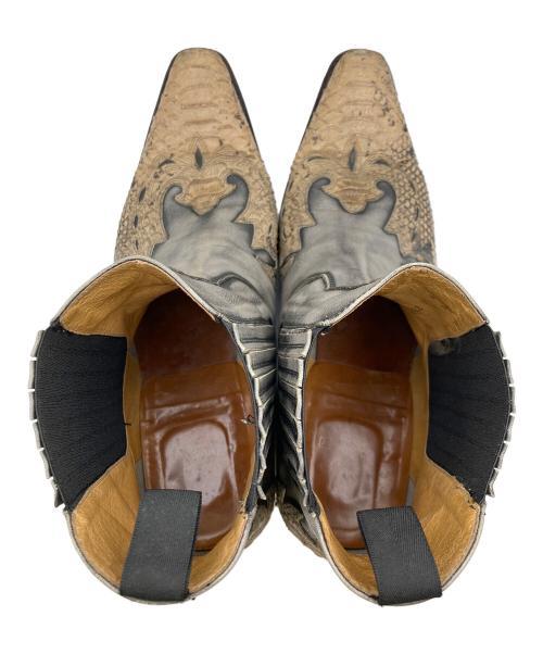 SANCHO BOOTS（サンチョブーツ）SANCHO BOOTS (サンチョブーツ) パイソンウエスタンブーツ グレー×ベージュ サイズ:SIZE 44の古着・服飾アイテム