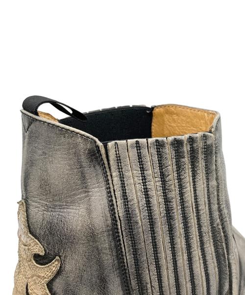 SANCHO BOOTS（サンチョブーツ）SANCHO BOOTS (サンチョブーツ) パイソンウエスタンブーツ グレー×ベージュ サイズ:SIZE 44の古着・服飾アイテム