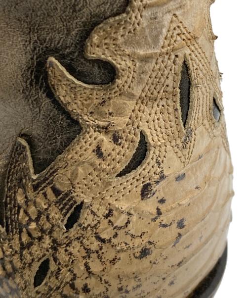 SANCHO BOOTS（サンチョブーツ）SANCHO BOOTS (サンチョブーツ) パイソンウエスタンブーツ グレー×ベージュ サイズ:SIZE 44の古着・服飾アイテム
