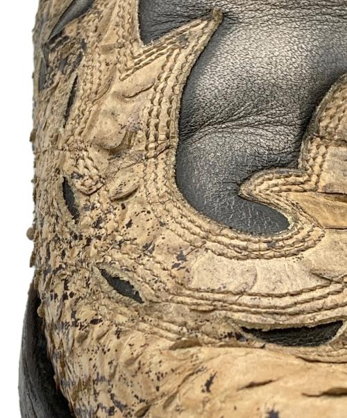 SANCHO BOOTS（サンチョブーツ）SANCHO BOOTS (サンチョブーツ) パイソンウエスタンブーツ グレー×ベージュ サイズ:SIZE 44の古着・服飾アイテム