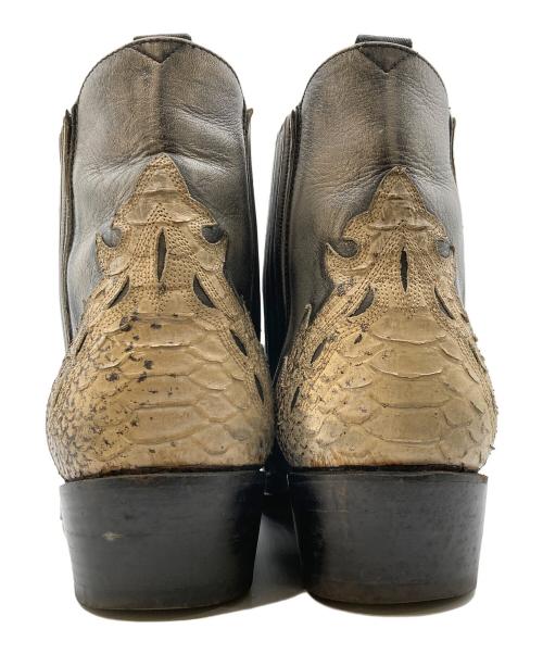 SANCHO BOOTS（サンチョブーツ）SANCHO BOOTS (サンチョブーツ) パイソンウエスタンブーツ グレー×ベージュ サイズ:SIZE 44の古着・服飾アイテム