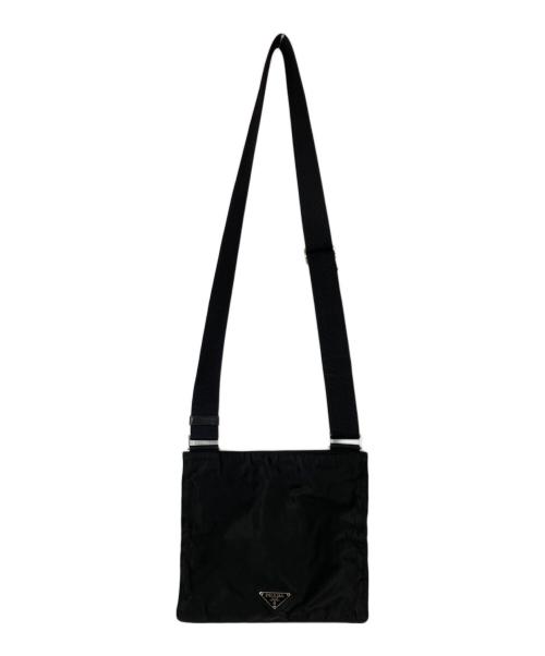 PRADA（プラダ）PRADA (プラダ) ナイロンショルダーバッグ ブラックの古着・服飾アイテム
