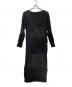 ISSEY MIYAKE (イッセイミヤケ) 90s ベロア切替クラッシュプリーツワンピース ブラック サイズ:M：30000円