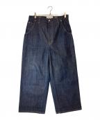 JUNYA WATANABE COOME des GARCONS  DENIMジュンヤワタナベ コムデギャルソン デニム）の古着「ワイドタックデニムパンツ」｜インディゴ