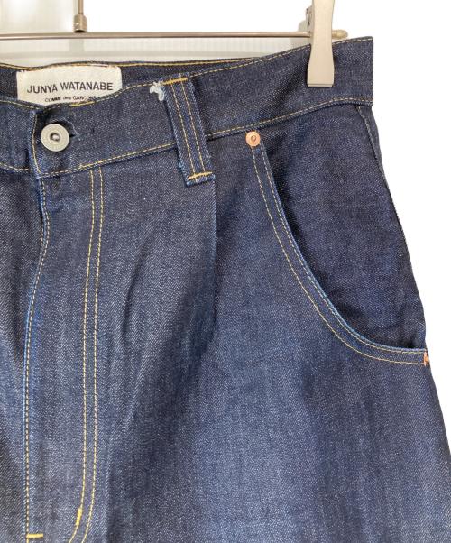 JUNYA WATANABE COOME des GARCONS  DENIM（ジュンヤワタナベ コムデギャルソン デニム）JUNYA WATANABE COOME des GARCONS  DENIM (ジュンヤワタナベ コムデギャルソン デニム) ワイドタックデニムパンツ インディゴ サイズ:Ｍの古着・服飾アイテム