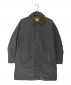 Barbour×MARGARET HOWELLバブアー×マーガレットハウエル）の古着「SL BORDER/オイルドコート」｜グリーン