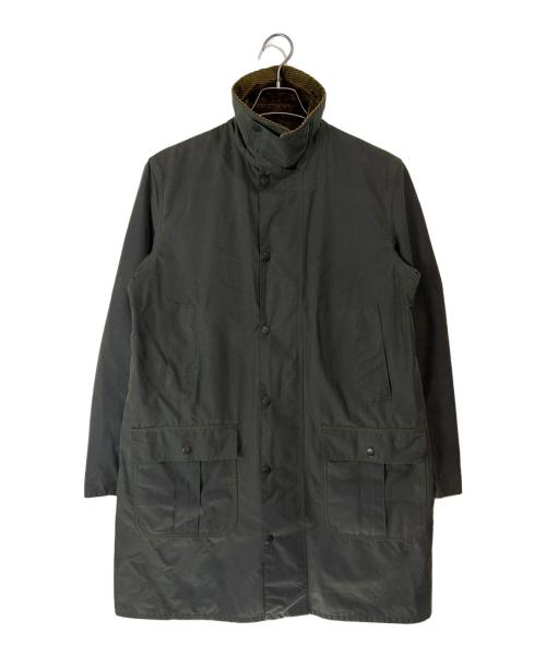 Barbour（バブアー）Barbour (バブアー) MARGARET HOWELL (マーガレットハウエル) SL BORDER/オイルドコート グリーン サイズ:Lの古着・服飾アイテム
