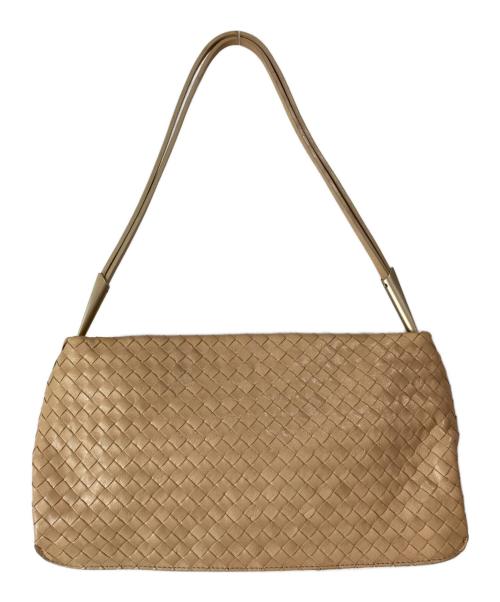 BOTTEGA VENETA（ボッテガベネタ）BOTTEGA VENETA (ボッテガベネタ) イントレチャートハンドバッグ ベージュの古着・服飾アイテム