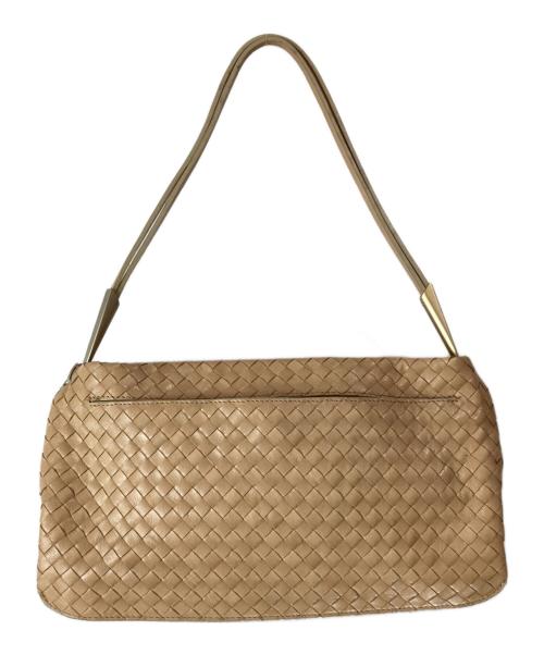 BOTTEGA VENETA（ボッテガベネタ）BOTTEGA VENETA (ボッテガベネタ) イントレチャートハンドバッグ ベージュの古着・服飾アイテム