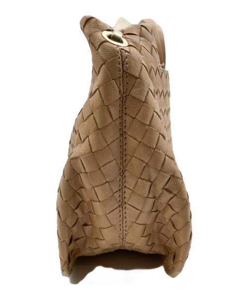 BOTTEGA VENETA（ボッテガベネタ）BOTTEGA VENETA (ボッテガベネタ) イントレチャートハンドバッグ ベージュの古着・服飾アイテム