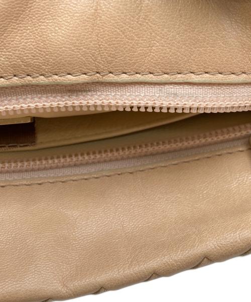 BOTTEGA VENETA（ボッテガベネタ）BOTTEGA VENETA (ボッテガベネタ) イントレチャートハンドバッグ ベージュの古着・服飾アイテム