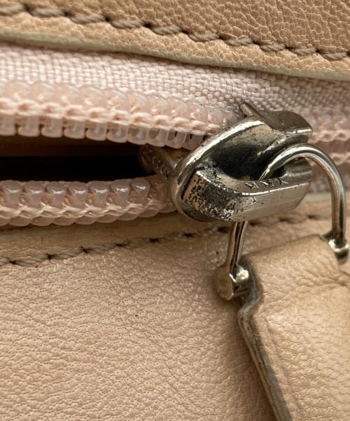 BOTTEGA VENETA（ボッテガベネタ）BOTTEGA VENETA (ボッテガベネタ) イントレチャートハンドバッグ ベージュの古着・服飾アイテム