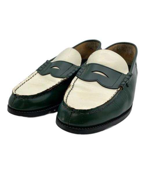kenford（ケンフォード）kenford (ケンフォード) バイカラーローファー グリーン×アイボリー サイズ:26　1/2の古着・服飾アイテム
