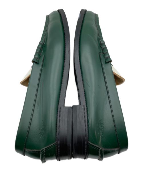 kenford（ケンフォード）kenford (ケンフォード) バイカラーローファー グリーン×アイボリー サイズ:26　1/2の古着・服飾アイテム