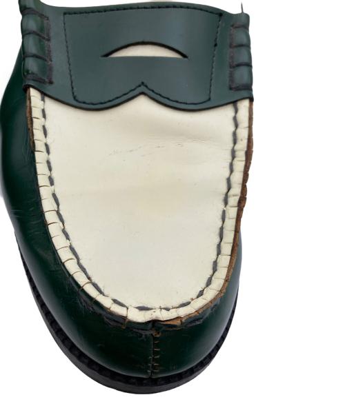 kenford（ケンフォード）kenford (ケンフォード) バイカラーローファー グリーン×アイボリー サイズ:26　1/2の古着・服飾アイテム