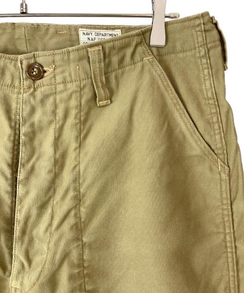 freewheelers（フリーホイーラーズ）freewheelers (フリーホイーラーズ) U.S．NAVY DECK TROUSERS” Late 30's～Early 40's カーキ サイズ:34の古着・服飾アイテム