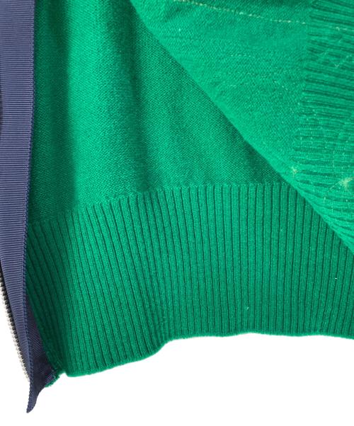 sacai（サカイ）sacai (サカイ) ペイズリーコード刺繍プルオーバーニット グリーン サイズ:１の古着・服飾アイテム