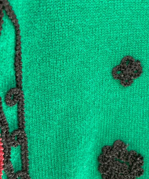 sacai（サカイ）sacai (サカイ) ペイズリーコード刺繍プルオーバーニット グリーン サイズ:１の古着・服飾アイテム