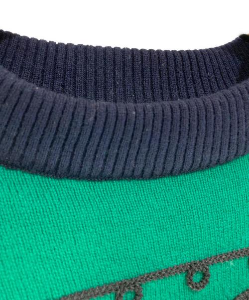 sacai（サカイ）sacai (サカイ) ペイズリーコード刺繍プルオーバーニット グリーン サイズ:１の古着・服飾アイテム