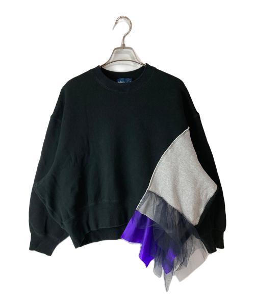 KOLOR（カラー）KOLOR (カラー) チュールドッキングスウェット ブラック サイズ:1の古着・服飾アイテム
