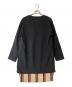 DRIES VAN NOTEN (ドリスヴァンノッテン) ストライプレイヤードVネックロングトップス ブラック サイズ:38：10000円