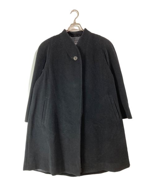Burberry's（バーバリーズ）Burberry's (バーバリーズ) ノーカラアンゴラコート ネイビー サイズ:SIZE 13の古着・服飾アイテム