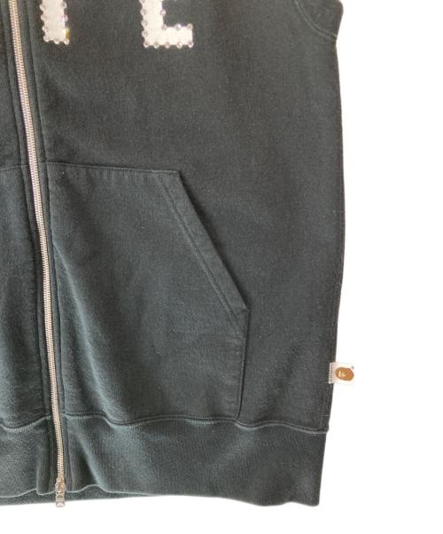 A BATHING APE（アベイシングエイプ）A BATHING APE (アベイシングエイプ) ラインストーン スリーブレスパーカー ブラック サイズ:Mの古着・服飾アイテム