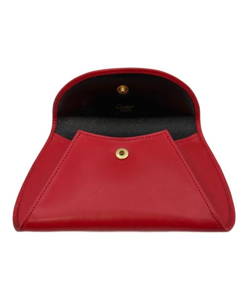 Cartier（カルティエ）Cartier (カルティエ) パンテールボタンレザーケース レッドの古着・服飾アイテム