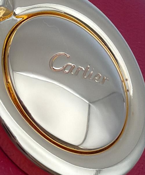 Cartier（カルティエ）Cartier (カルティエ) パンテールボタンレザーケース レッドの古着・服飾アイテム