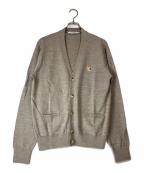 maison kitsuneメゾンキツネ）の古着「FOX HEAD PATCH CLASSIC CARDIGAN」｜ベージュ