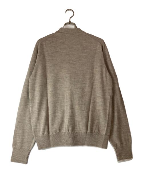 maison kitsune（メゾンキツネ）MAISON KITSUNE (メゾンキツネ) FOX HEAD PATCH CLASSIC CARDIGAN ベージュ サイズ:Mの古着・服飾アイテム