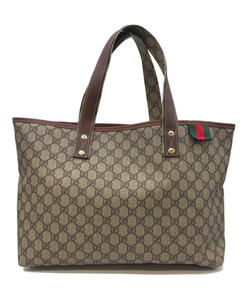 GUCCI（グッチ）GUCCI (グッチ) GGスプリームシェリーライントートバッグ ベージュの古着・服飾アイテム