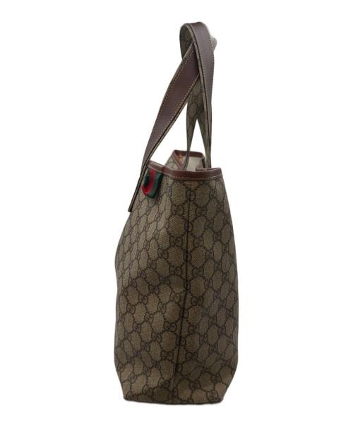 GUCCI（グッチ）GUCCI (グッチ) GGスプリームシェリーライントートバッグ ベージュの古着・服飾アイテム