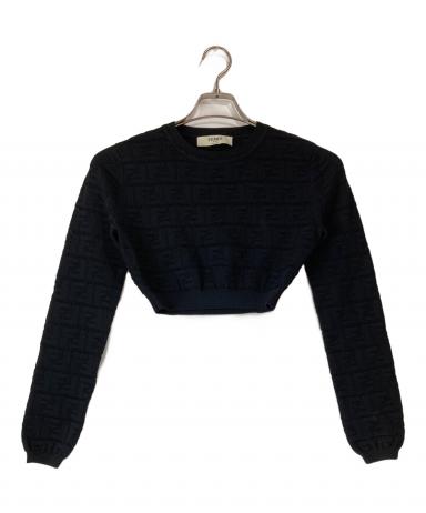 中古・古着通販】FENDI (フェンディ) ズッカ柄クロップドニット